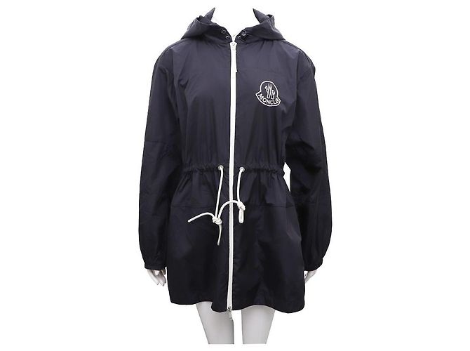 Moncler Giacca a vento con cappuccio e zip Blu