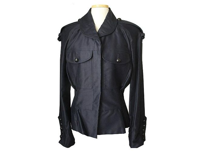 Isabel Marant Navy Cotton Jacket Black