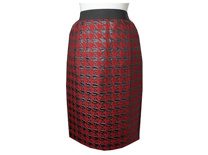 Dolce & Gabbana Rock mit Hahnentritt-Muster Rot
