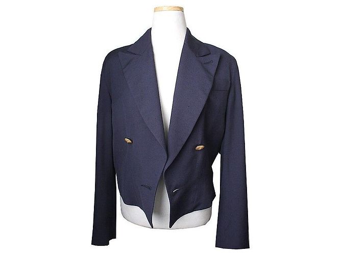 Céline Navy-Linen-Jacke Schwarz