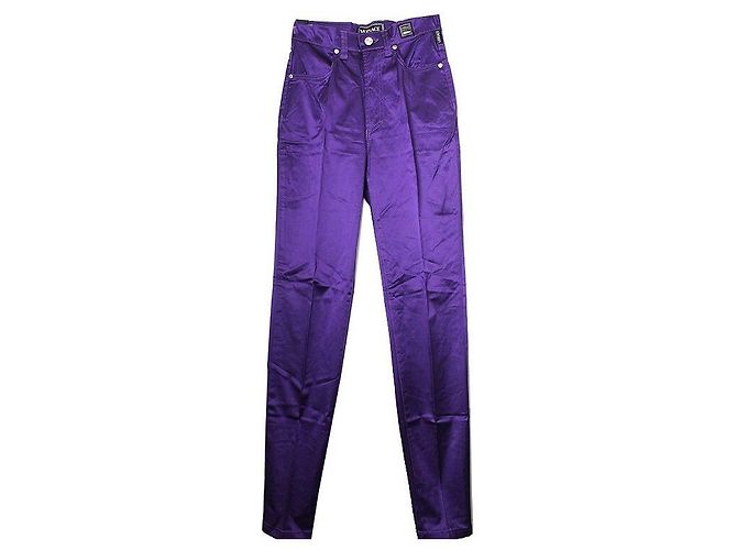 Versace Violette Satinhose Lila