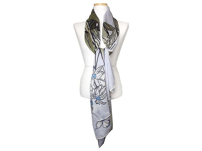 Bufanda de gasa de seda Elie Saab Multicolor