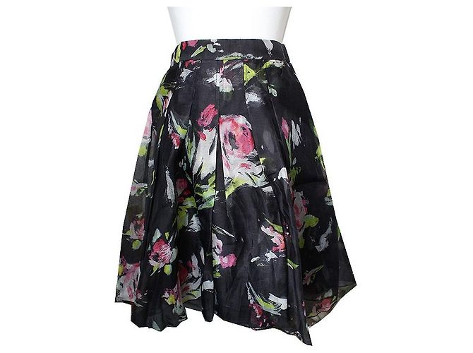 Dolce & Gabbana Gonna di seta trasparente Nero