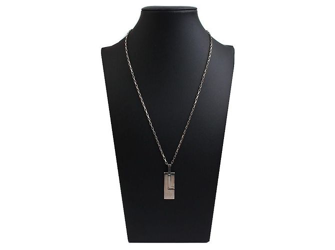 Gucci Silberne Halskette Schwarz