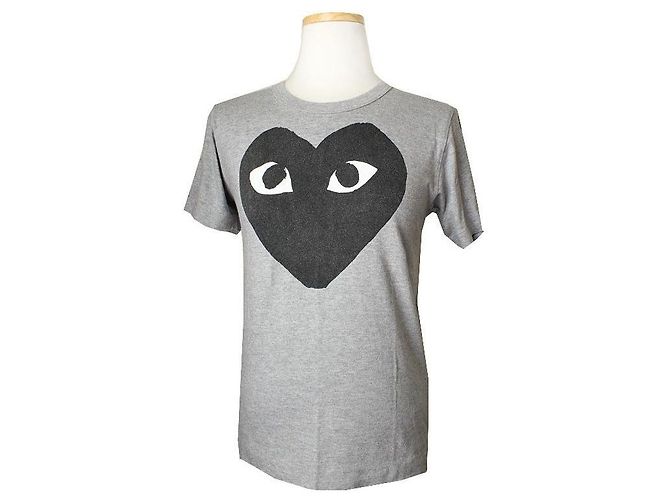 Comme Des Garcons T-shirt Gray Heart Argento