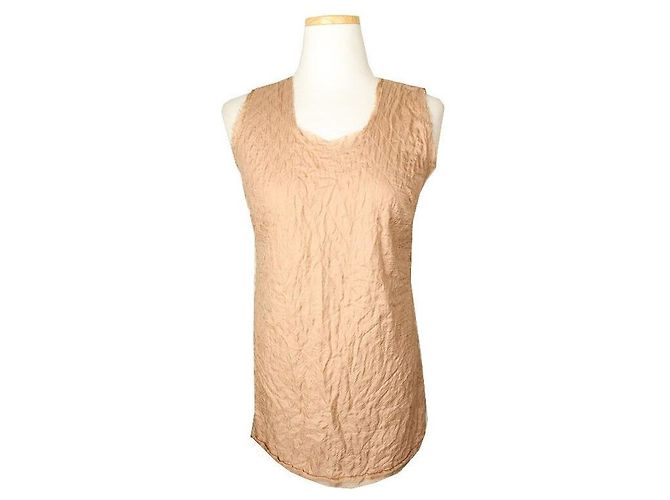 Lanvin Top sem mangas matelassé bege Laranja