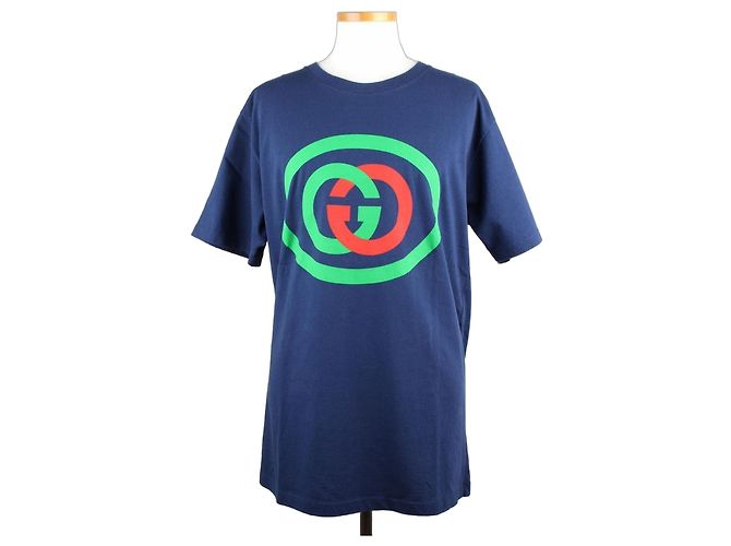 Gucci Interlocking Oversized T-Shirt Navy Blue