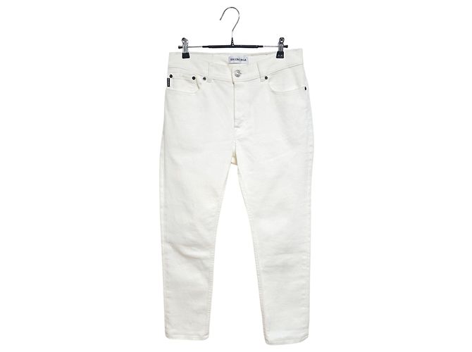 Day Balenciaga Denimhose mit Logo-Patch Weiß