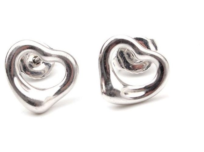 Tiffany & Co Orecchini Tiffany Silver Open Heart Multicolore