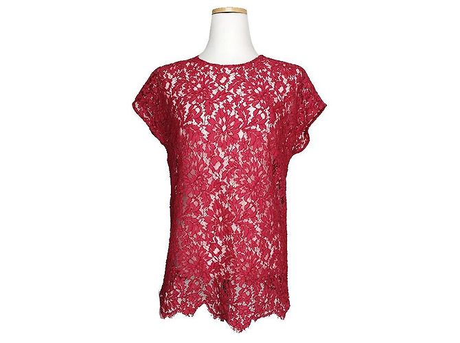 Top de encaje rojo Rosso de Dolce & Gabbana Roja