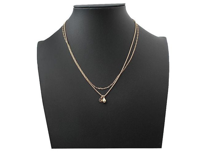 Collier multicouche avec pendentif logo Tory Burch Noir