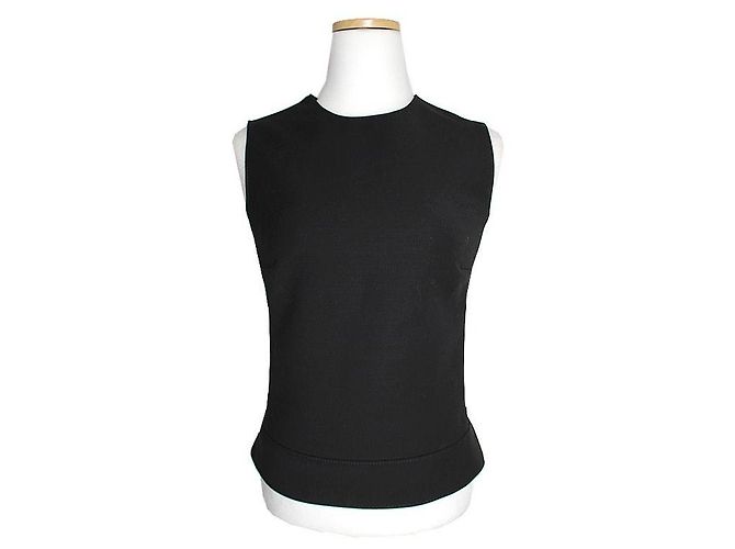 Gucci Black Wool Sleeveless Top
