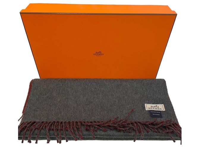 Hermès Sciarpa in cashmere grigio Multicolore