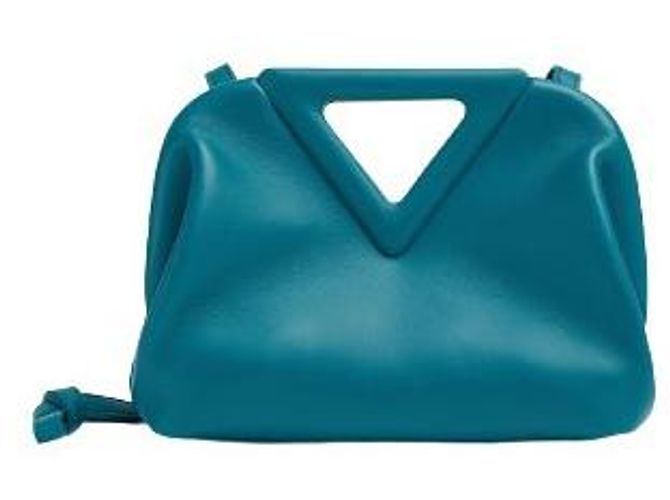 Bottega Veneta Sac à poignée Small Point Triangle, reconditionné Bleu