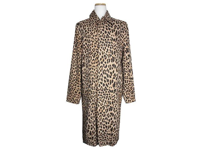 Zadig & Voltaire Leopard Pattern Cotton Coat Brown