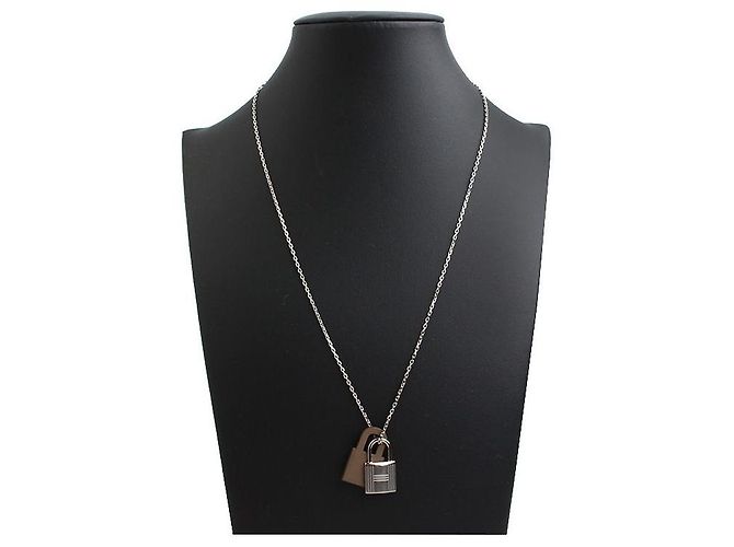Hermès Collana Cadena argentata Nero 