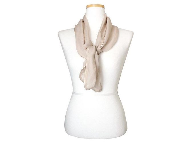 Lenço de seda Armani Collegioni Sand Beige Marrom