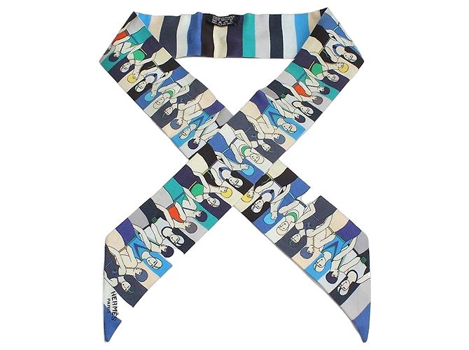 Hermès Pañuelo Twilly Beniue Azul