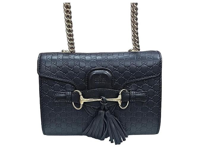Gucci Mini borsa a tracolla con catena Emily Nero