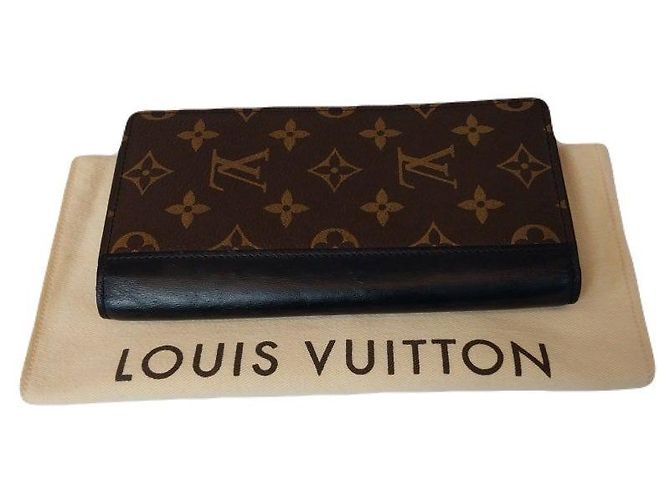 Louis Vuitton Portafoglio Lungo Monogram Macassar Briaz Wallet Nero