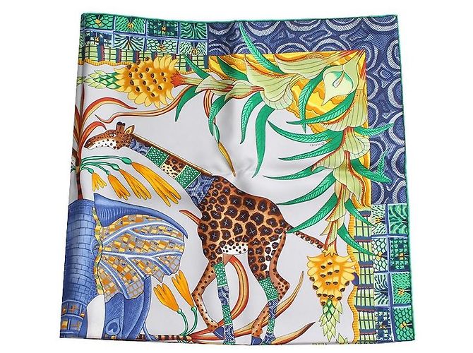 Hermès Sciarpa Carré in Seta Zambezi Blu