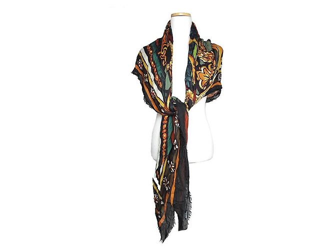 Dolce & Gabbana Stola con frange multicolore Dolce Gabbana Verde