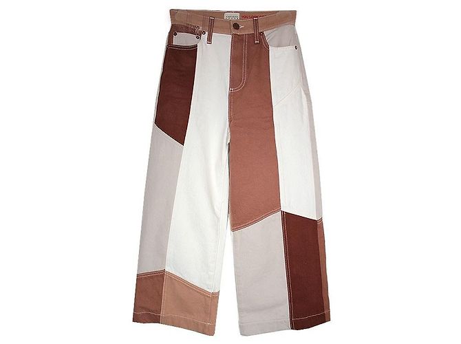 Alice + Olivia Pantalones vaqueros patchwork Alice Olivia Castaño