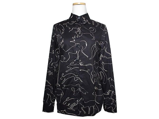 Stella Mc Cartney Camicia stampata blu notte Stella McCartney