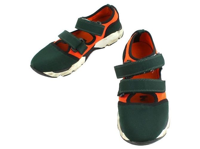 Marni Sneaker con velcro bicolore Verde