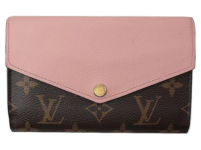Louis Vuitton Carteira Flap Rosa Monogram Marrom