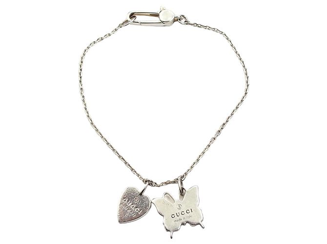 Gucci Bracciale Farfalla in Argento Multicolore 