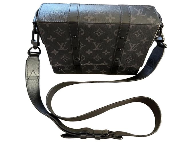 Louis Vuitton Soft Trunk Messenger Monogram Eclipse Black