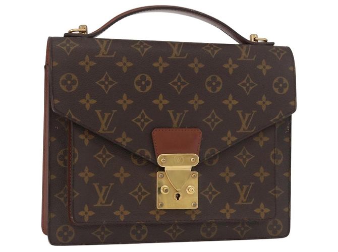 LOUIS VUITTON Bolsa Monogram Monceau 28 M51185 LV Auth BA13009 Monograma