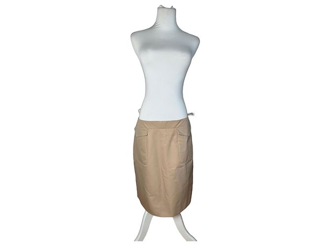 Céline Vintage Celine Baumwollmischung Rock Y2K Beige