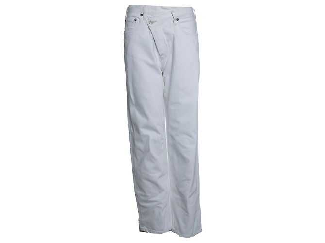 Agolde, jeans branco com entrelaçamento