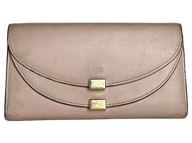 Chloé Vintage Chloe Grained Wallet Blush Golden