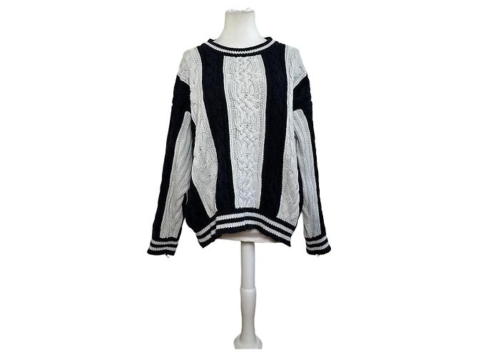 Vintage Escada Baumwollpullover Navy Marineblau 