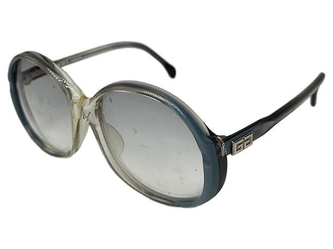Vintage Givenchy Acetate Sunglasses Y2K Blue Silver