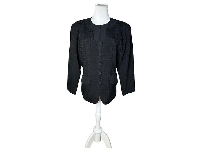 Vintage Balenciaga Textured Panel Jacket Y2K Black