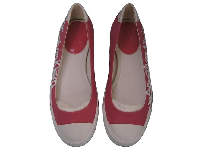 Bailarinas Calvin Klein Rea Martin rosas de lona Blanco
