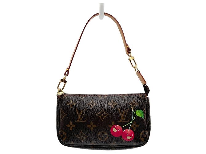 Borsa Louis Vuitton Pochette Accessoires Monogram Cherry Marrone