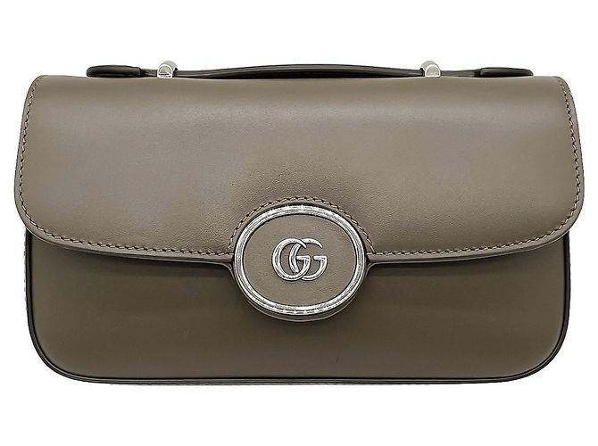 Bolsa de ombro Gucci em couro marrom