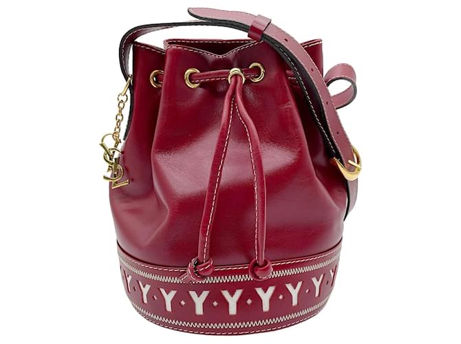Sac à bandoulière vintage Yves Saint Laurent Rouge 