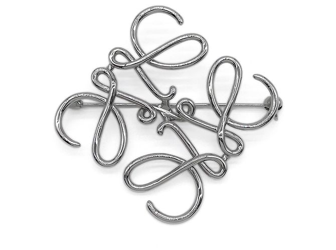 Loewe Anagramm-Brosche aus Silber