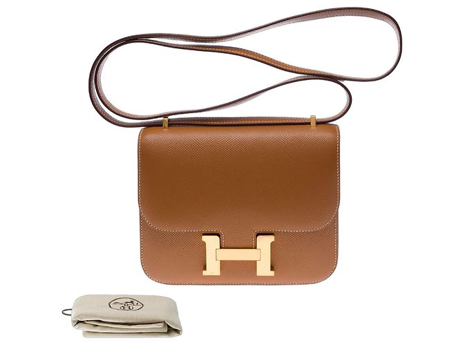 Hermès Bolsa HERMES Constance em Couro Dourado - 103549