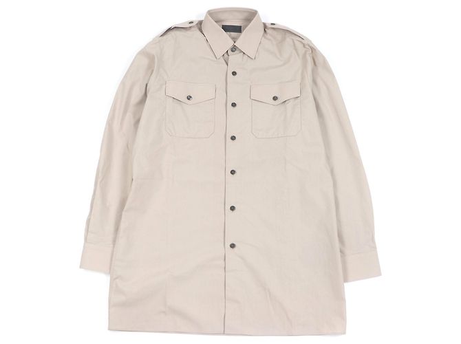 Camicia a maniche lunghe PRADA in cotone Beige