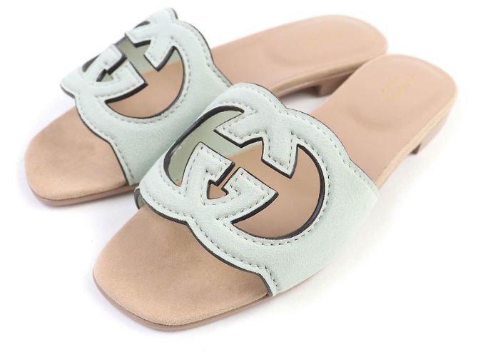 Sandali Gucci in scamoscia Verde