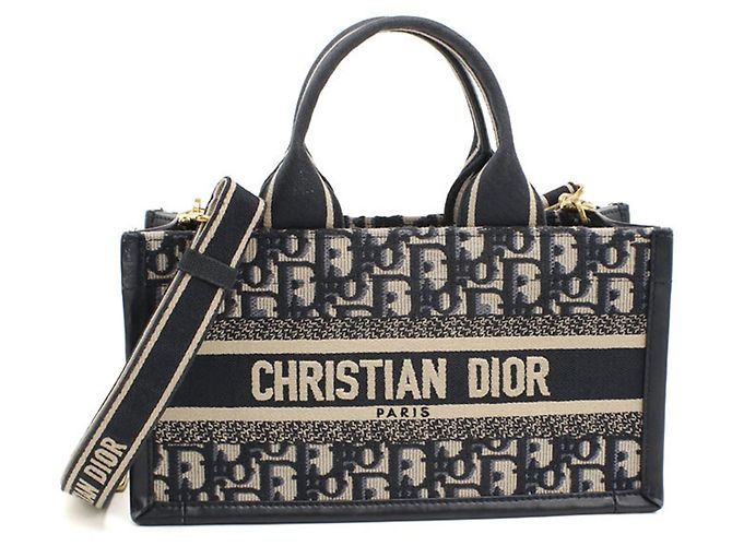Borsa Book Tote 2-Way Christian Dior Blu navy