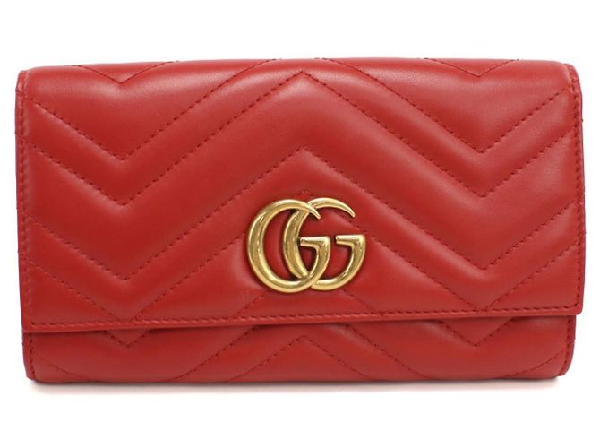 Gucci Red Quilted Leather Bi-Fold Wallet