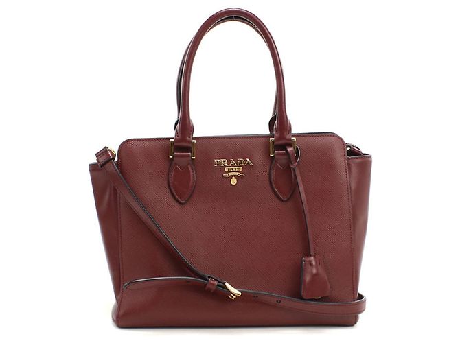 Prada 1BA113 2-Way Tote Bag in Rot Bordeaux